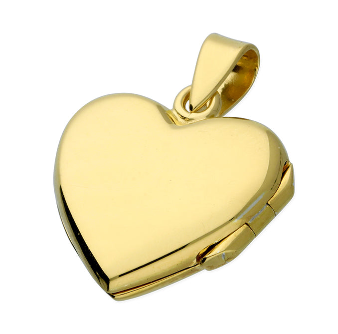 Gold Plated 20mm Heart Sterling Silver Locket