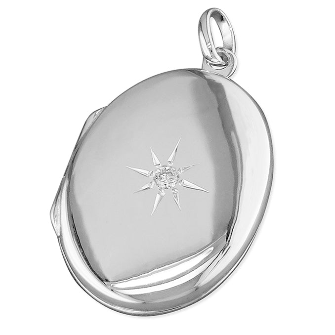 26mm Oval Star Cubic Zirconia