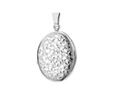 27mm Floral Garden Sterling Silver Oval Locket