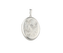 35mm Floral Flourish Sterling Silver Oval Locket