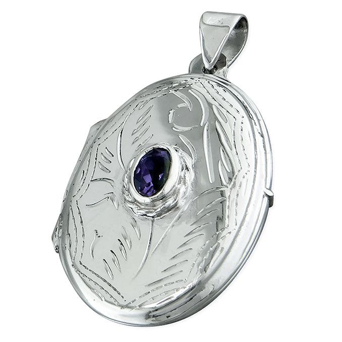 Amethyst XL Engraved Oval