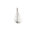 Botanical Scroll Sterling Silver Teardrop Locket