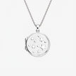 Celestial Stars Sterling Silver Round Locket