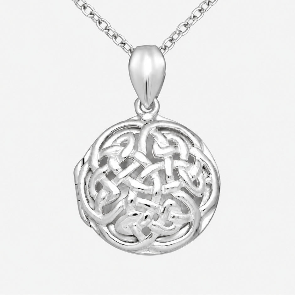 Celtic Knot Sterling Silver Round Locket