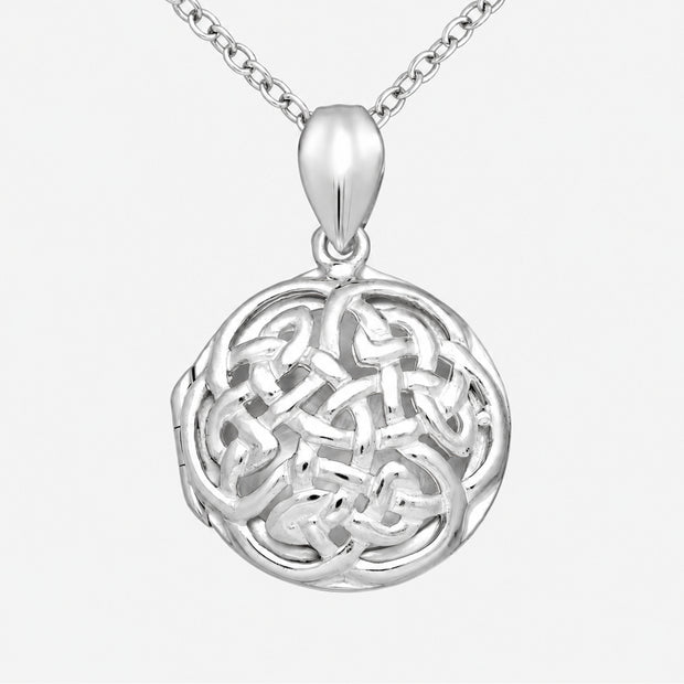 Celtic Knot Sterling Silver Round Locket