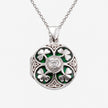 Celtic Shamrock Sterling Silver Round Locket