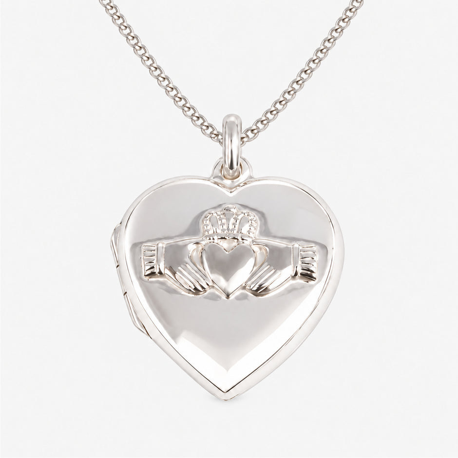 Claddagh Sterling Silver Heart Locket