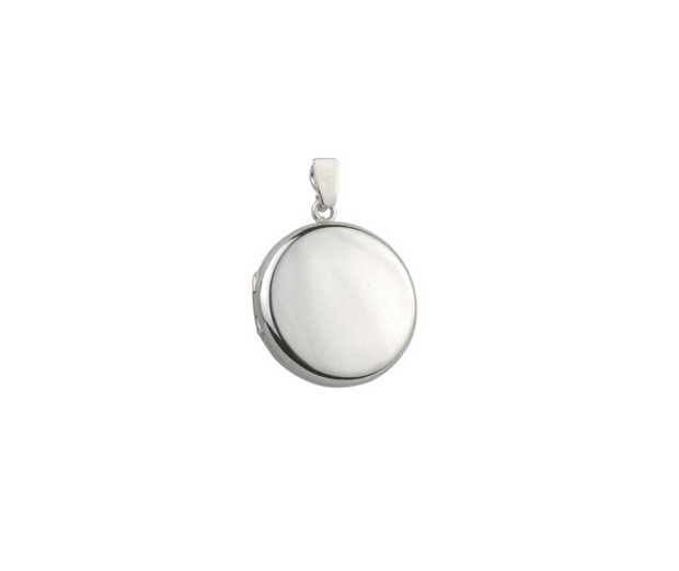 Classic Plain Sterling Silver Round Locket