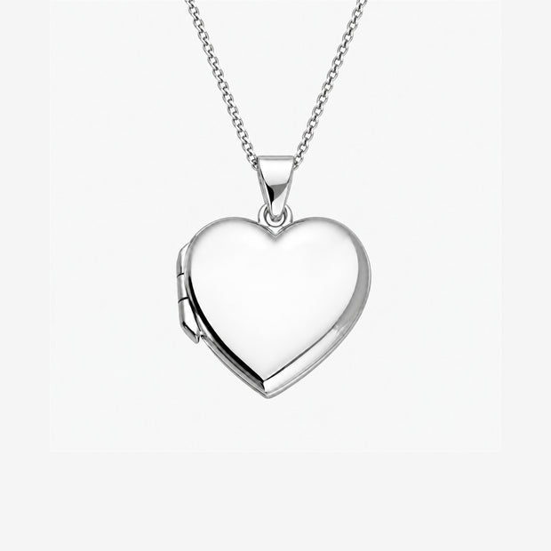Classic Polished Sterling Silver Heart Locket