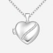 Crystal Sweep Sterling Silver Heart Locket