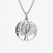 Crystal Tree of Life Sterling Silver Round Locket