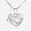 Crystal Wave Sterling Silver Heart Locket