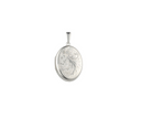 Floral Flourish Sterling Silver Oval Locket