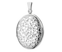 Floral Garden Sterling Silver Oval Locket