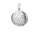 Floral Meadow Sterling Silver Round Locket