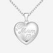 Floral Mum Sterling Silver Heart Locket