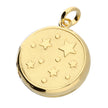 Gold Plated Sterling Silver Embossed Star Locket