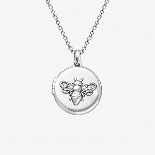 Honeybee Sterling Silver Round Locket