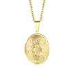 Gold Oval Vintage Flower Locket