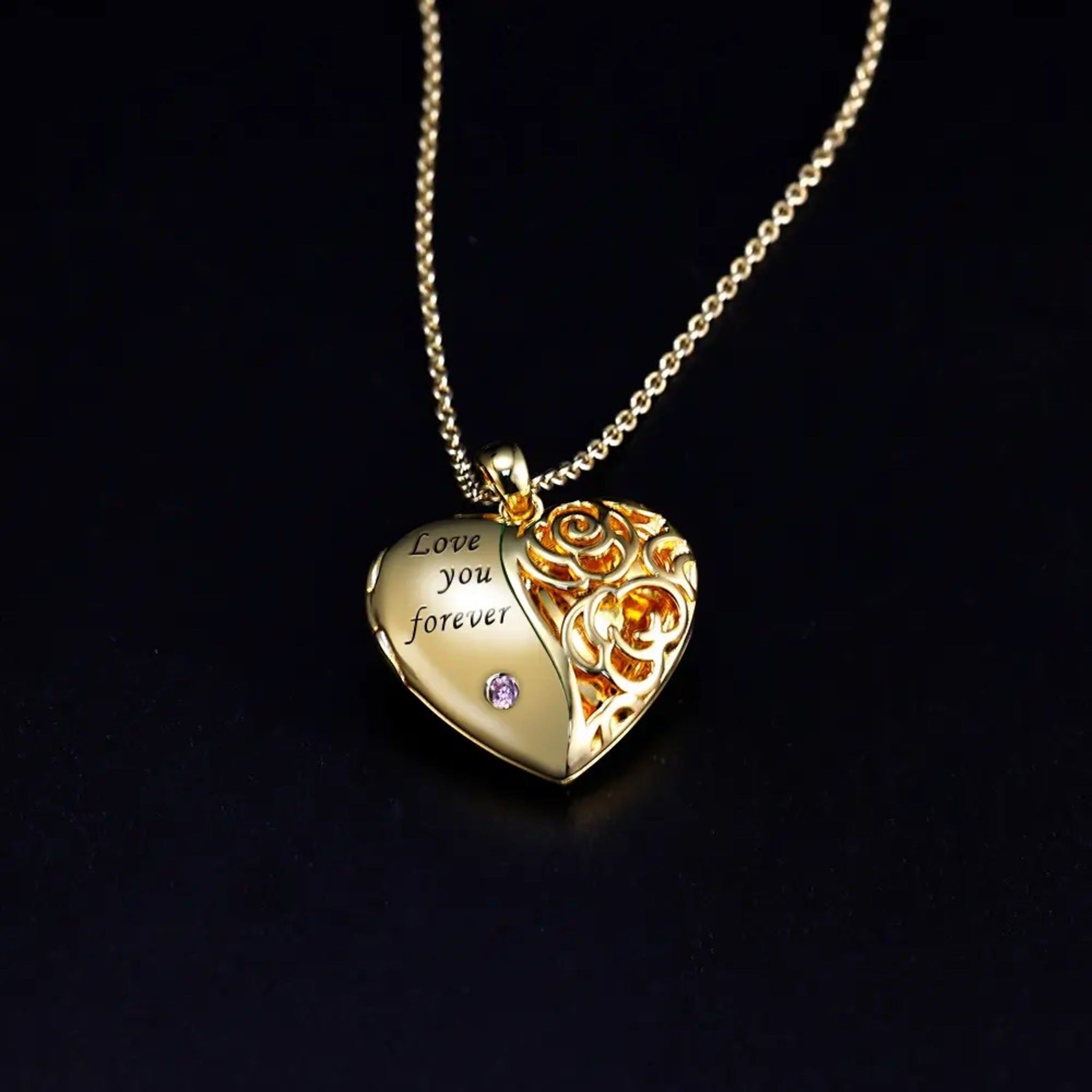 Love you Forever Heart Locket
