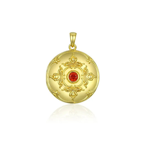Red Gem Round Locket