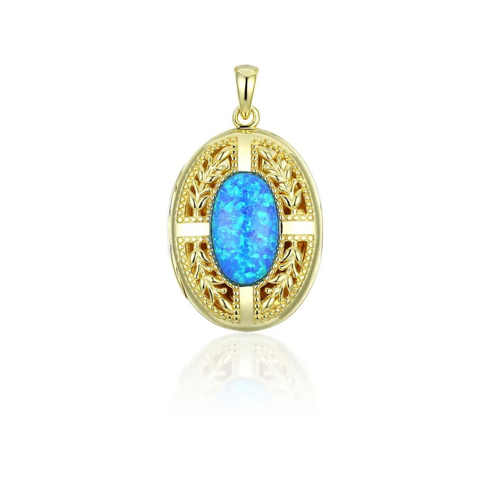 Blue Ocean Oval Locket