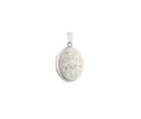 Intricate Floral Scroll Sterling Silver Oval Locket