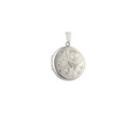 Intricate Floral Scroll Sterling Silver Round Locket