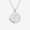 Intricate Floral Sterling Silver Round Locket