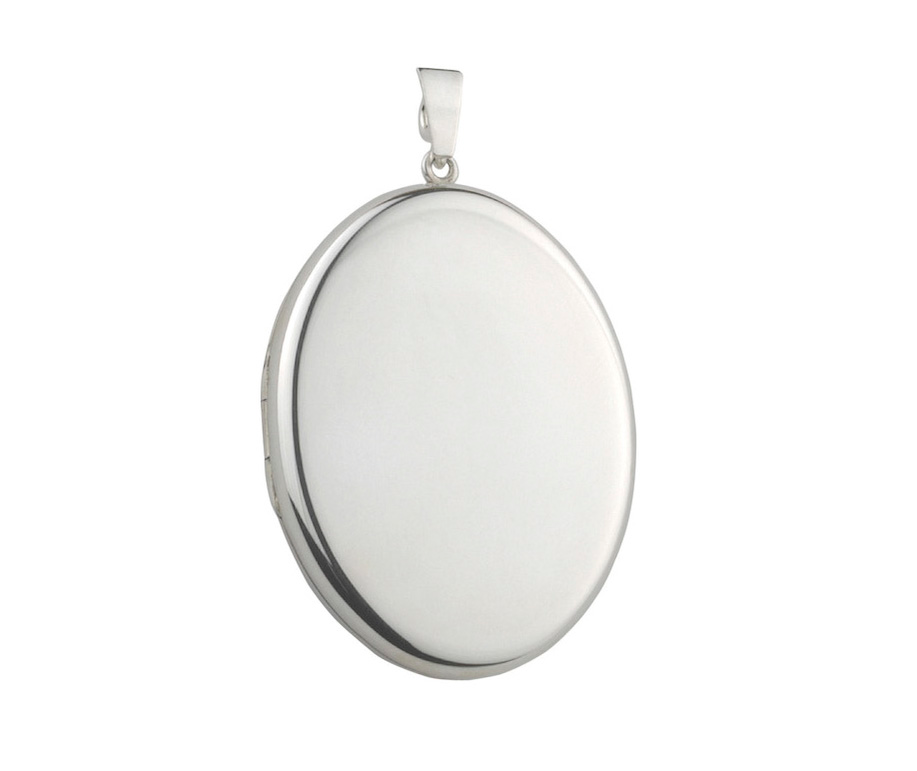 Large Classic Sterling Silver Oval Locket