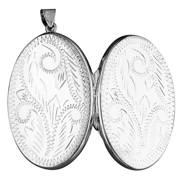 Large Engraved Flat Oval