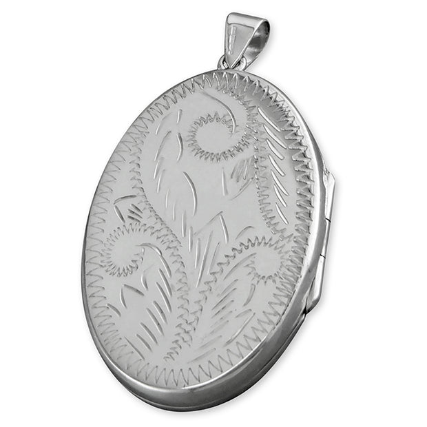 Large Engraved Flat Oval