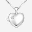 Mini Crystal Heart Sterling Silver Heart Locket