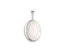 Ornate Scroll Sterling Silver Oval Locket