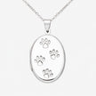 Paw Print Sterling Silver Oval Locket