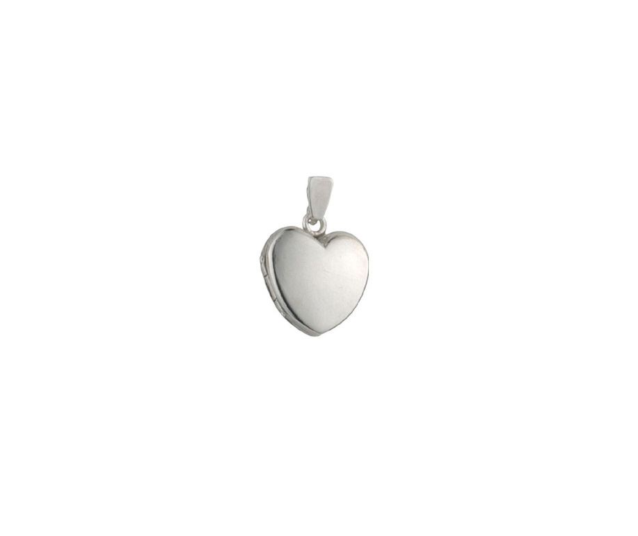 Petite Polished Sterling Silver Heart Locket