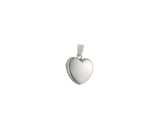 Petite Polished Sterling Silver Heart Locket