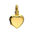 Sterling Silver Small Plain Heart Locket Gold Plated