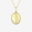Radiating Petal Gold-Plated Oval Locket