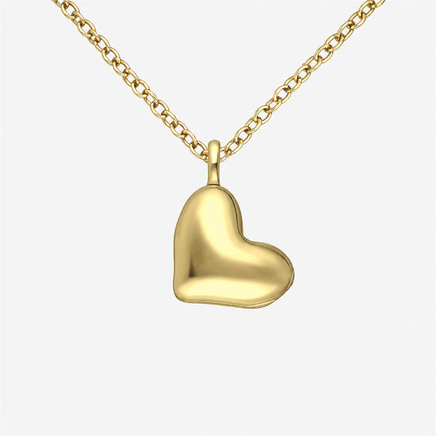 Sculpted Gold-Plated Sterling Silver Heart Locketa