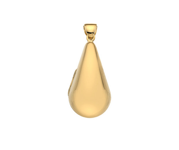 Seraphina 9ct Yellow Gold Domed Teardrop Locket