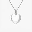 Smooth Domed Sterling Silver Heart Locket