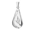 Soaring Bird Sterling Silver Teardrop Locket