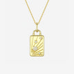 Starburst Gold-Plated Rectangular Locket