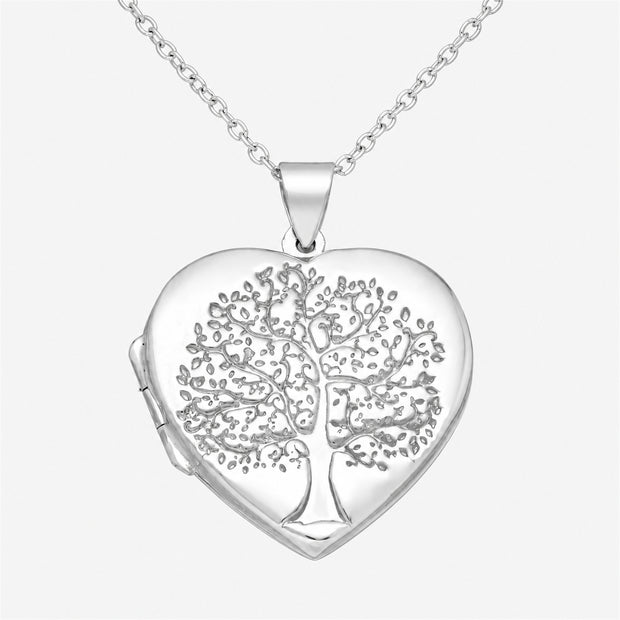 Tree of Life Sterling Silver Heart Locket