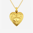 Twin Hearts Gold-Plated Heart Locket