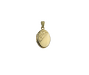 Vespera 9ct Yellow Gold 21mm Half-Engraved Oval Locket