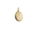 Vespera 9ct Yellow Gold 28mm Half-Engraved Oval Locket