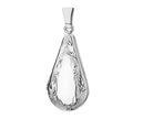 Hand Engraved Border Silver Teardrop Locket