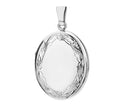 Hand Engraved Oval Border Silver Locket